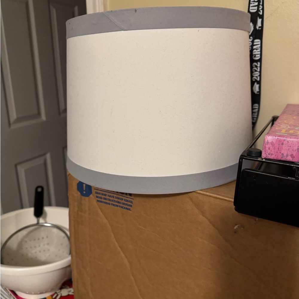 White and Gray Lampshade